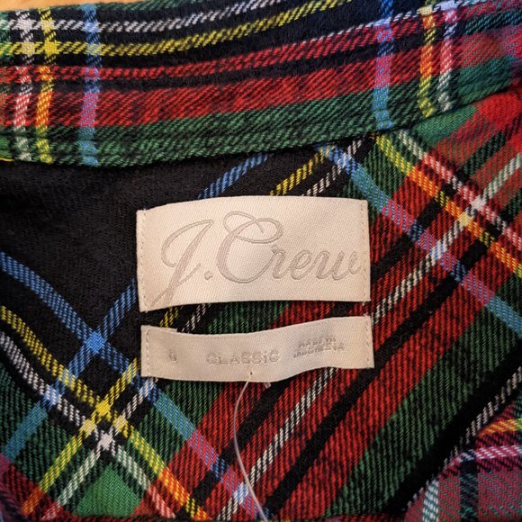 J Crew Stewart Plaid Shirt, New with tags, size 0 - Picture 2 of 4